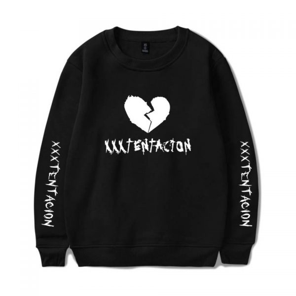 XXXTentacion Sweatshirts - Solid Color Popular Rapper XXXTentacion Heartbreak Icon Sweatshirt