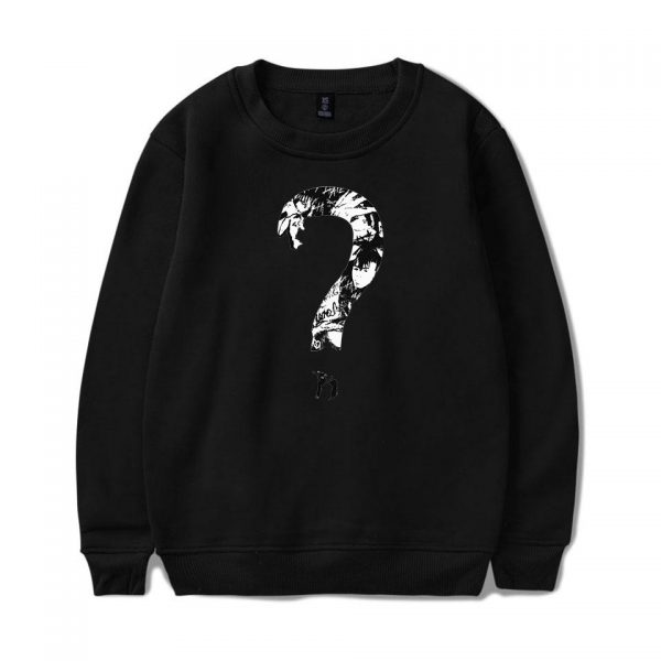 XXXTentacion Sweatshirts - Solid Color Popular Rapper XXXTentacion Question Mark Icon Sweatshirt