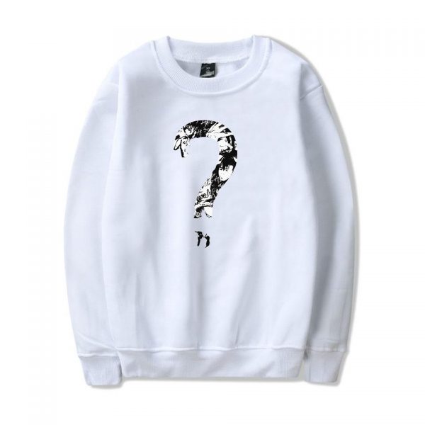 XXXTentacion Sweatshirts - Solid Color Popular Rapper XXXTentacion Question Mark Icon Sweatshirt