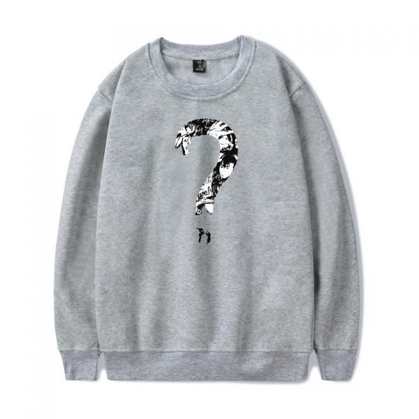 XXXTentacion Sweatshirts - Solid Color Popular Rapper XXXTentacion Question Mark Icon Sweatshirt