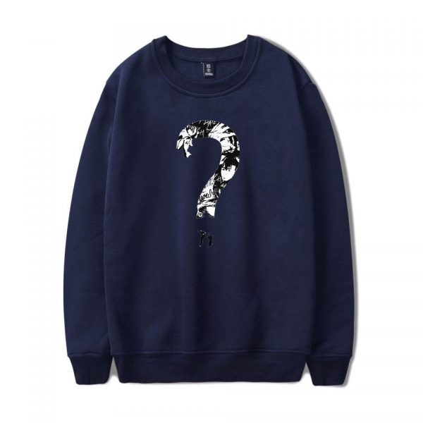 XXXTentacion Sweatshirts - Solid Color Popular Rapper XXXTentacion Question Mark Icon Sweatshirt