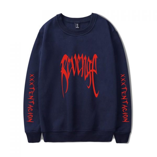 XXXTentacion Sweatshirts - Solid Color Popular Rapper XXXTentacion Revenge Icon Sweatshirt