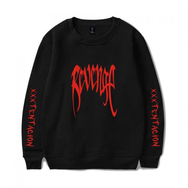 XXXTentacion Sweatshirts - Solid Color Popular Rapper XXXTentacion Revenge Icon Sweatshirt