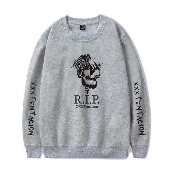 XXXTentacion Sweatshirts - Solid Color Popular Rapper XXXTentacion RIP Icon Sweatshirt