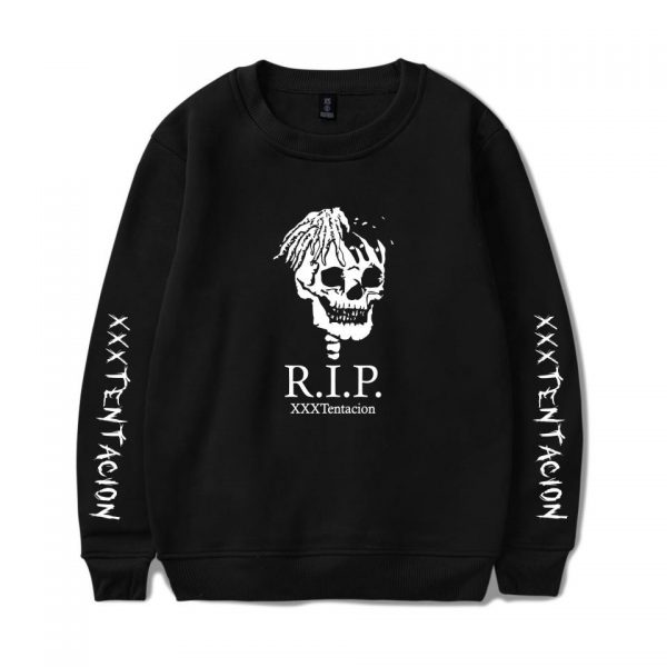 XXXTentacion Sweatshirts - Solid Color Popular Rapper XXXTentacion RIP Icon Sweatshirt
