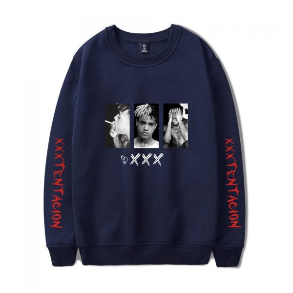 XXXTentacion Sweatshirts - Solid Color Rapper XXXTentacion Icon Sweatshirt