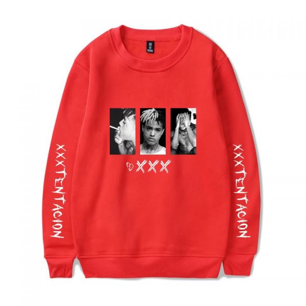 XXXTentacion Sweatshirts - Solid Color Rapper XXXTentacion Icon Sweatshirt