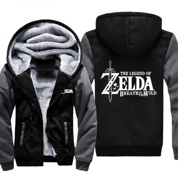 ZELDA Jackets - Solid Color ZELDA Game Logo Icon Super Cool Fleece Jacket