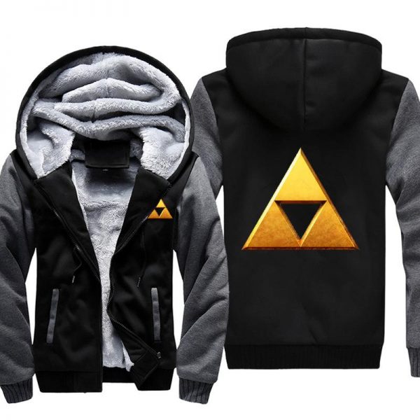 ZELDA Jackets - Solid Color ZELDA Golden Triangle Super Cool Fleece Jacket