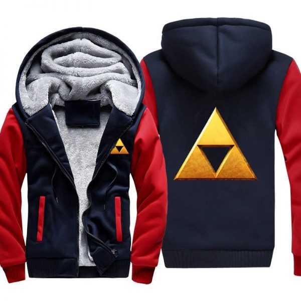 ZELDA Jackets - Solid Color ZELDA Golden Triangle Super Cool Fleece Jacket