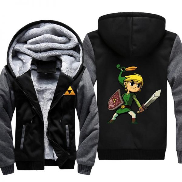ZELDA Jackets - Solid Color ZELDA Link Game Icon Super Cool Fleece Jacket