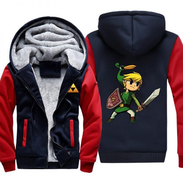 ZELDA Jackets - Solid Color ZELDA Link Game Icon Super Cool Fleece Jacket