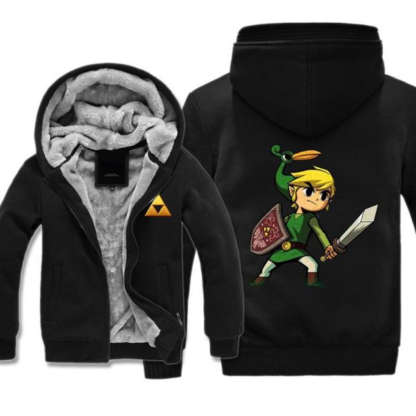 ZELDA Jackets - Solid Color ZELDA Link Game Icon Super Cool Fleece Jacket