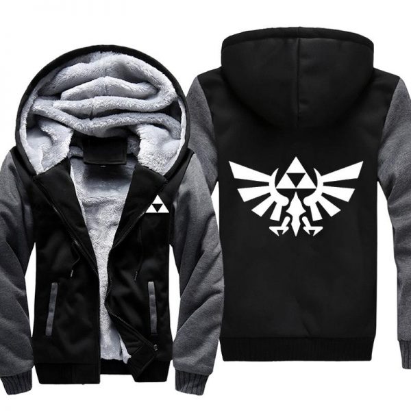 ZELDA Jackets - Solid Color ZELDA Link Logo Super Cool Fleece Jacket