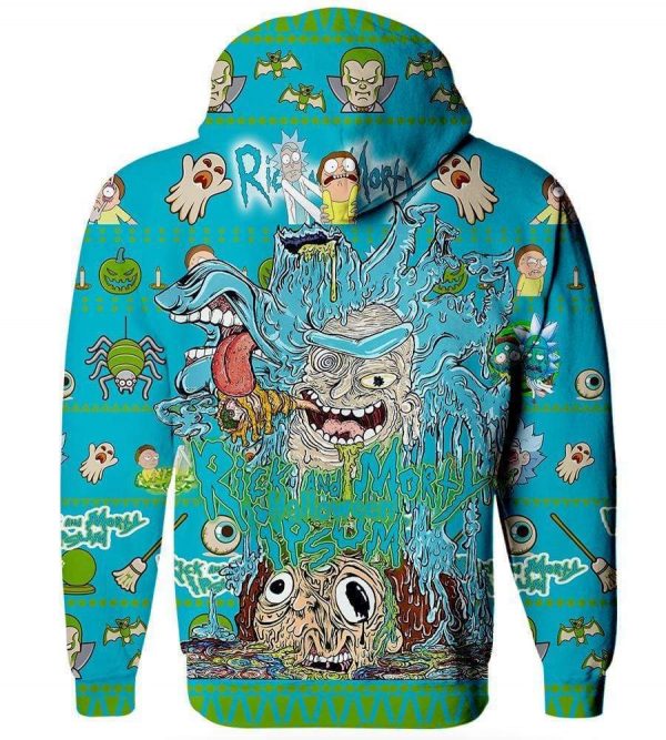 Zombie Rick Hoodies - Pullover Blue Hoodie