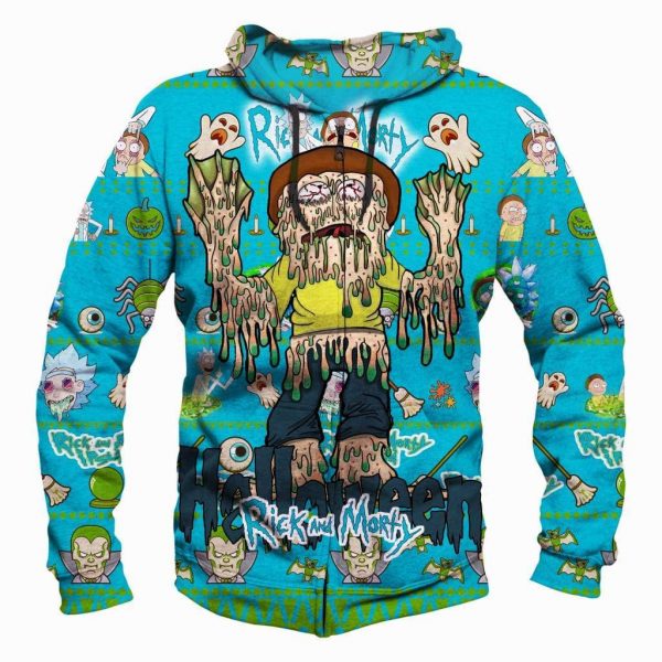 Zombie Rick Hoodies - Pullover Blue Hoodie