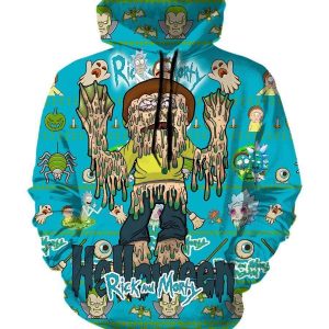 Zombie Rick Hoodies - Pullover Blue Hoodie
